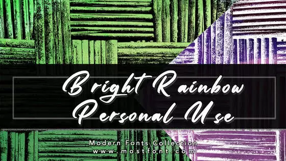 「Bright-Rainbow-Personal-Use」字体排版样式