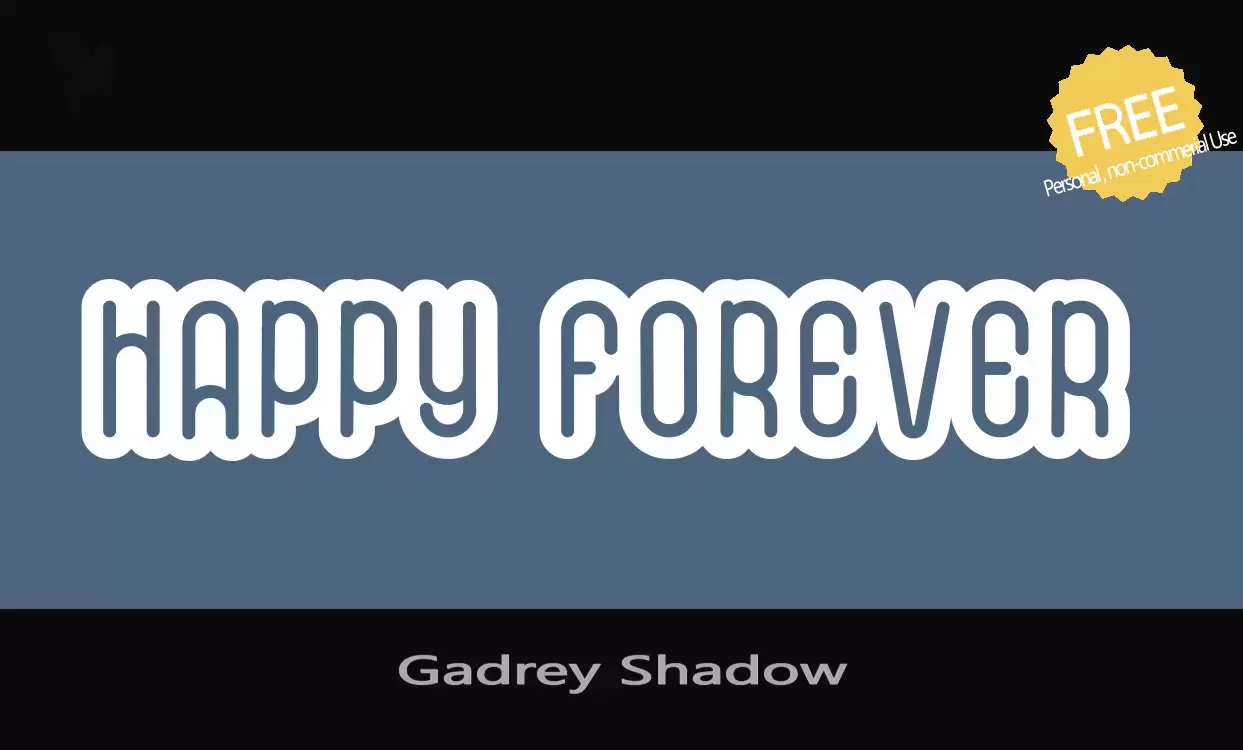 Font Sample of Gadrey-Shadow