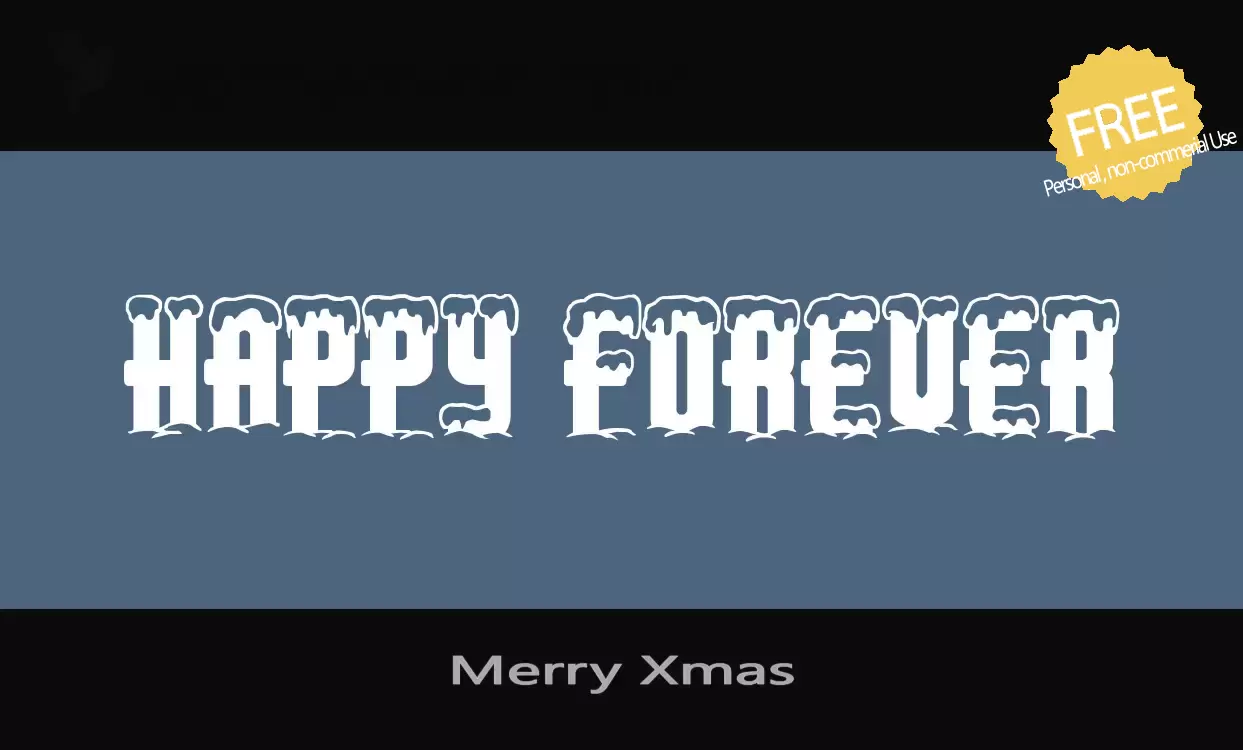 Font Sample of Merry-Xmas