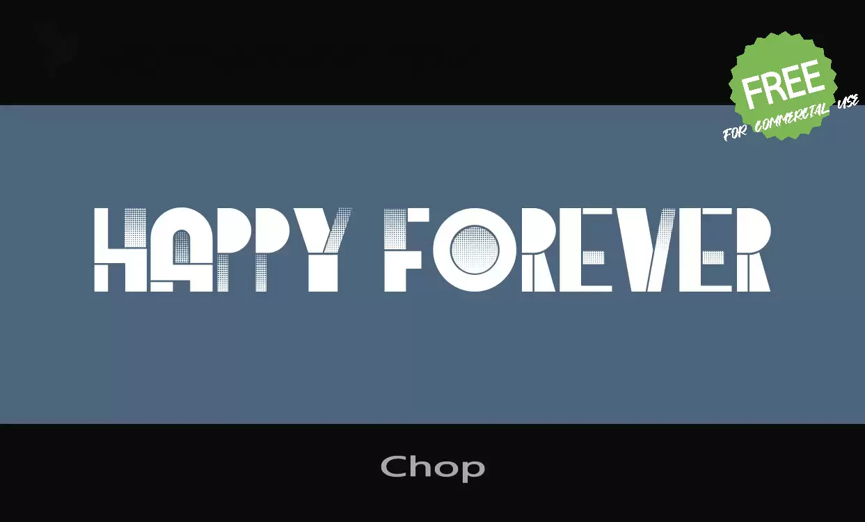 Font Sample of Chop