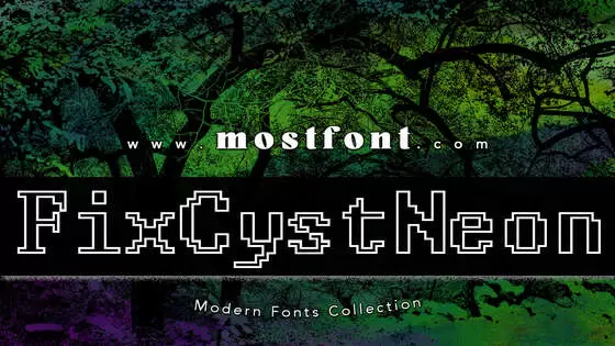 「FixCystNeon」字体排版图片