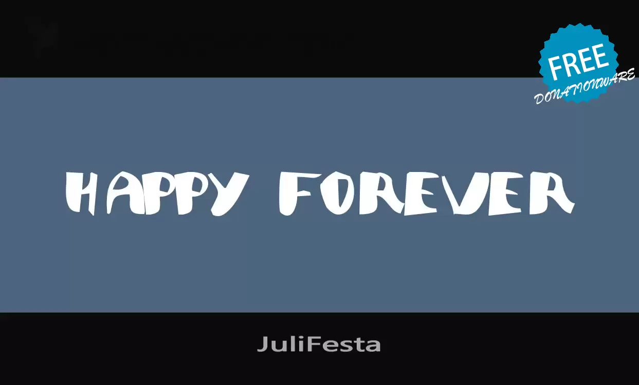 Font Sample of JuliFesta