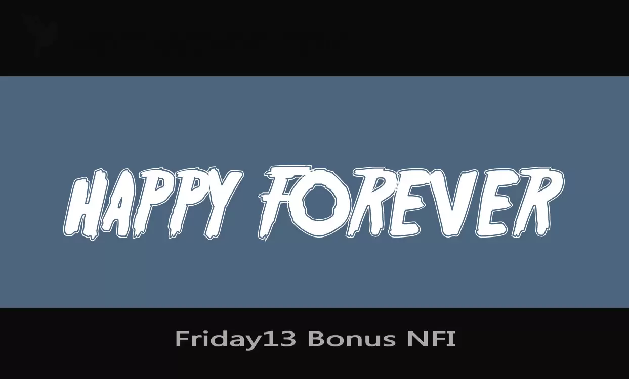 Font Sample of Friday13-Bonus-NFI