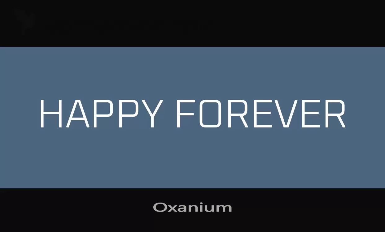 Font Sample of Oxanium