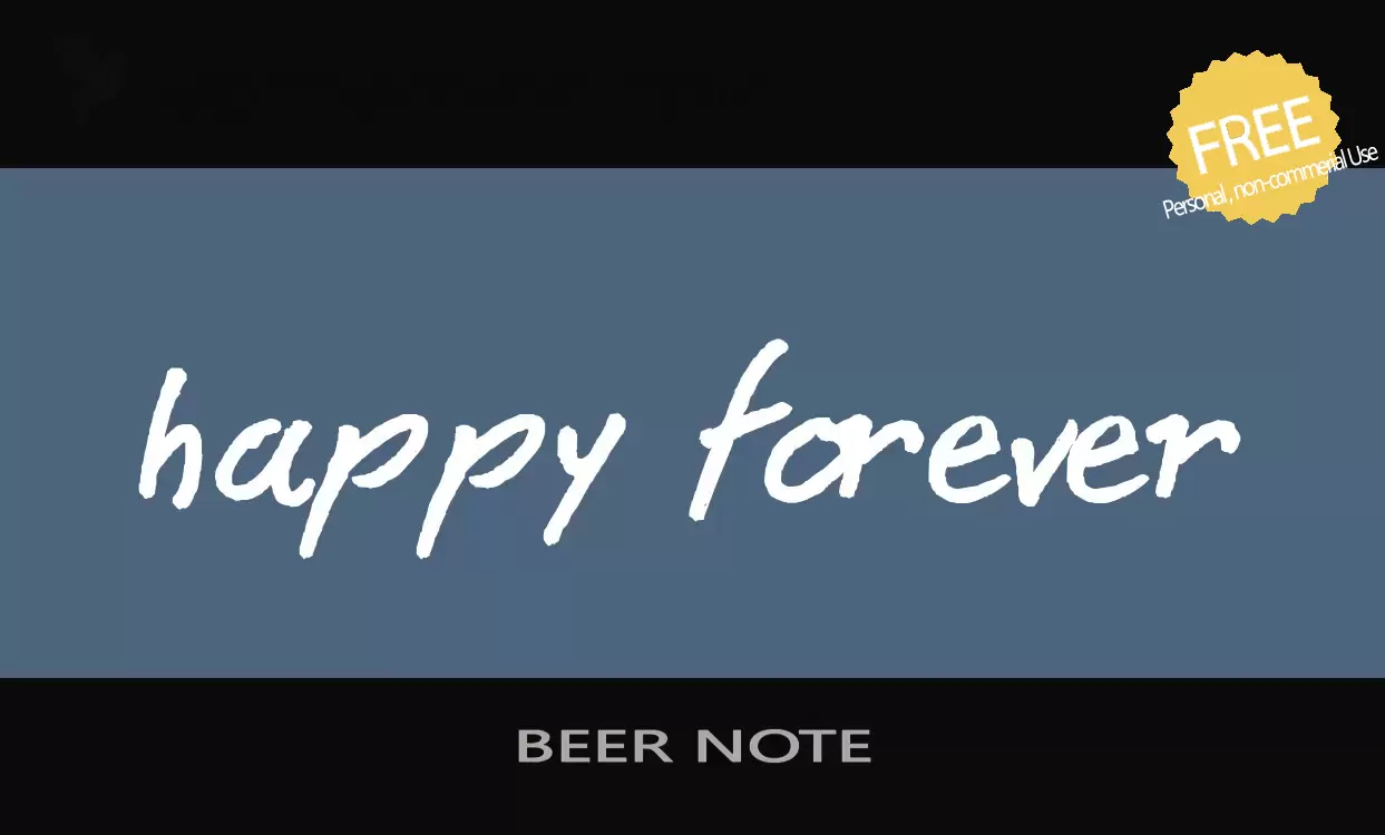 Font Sample of BEER-NOTE