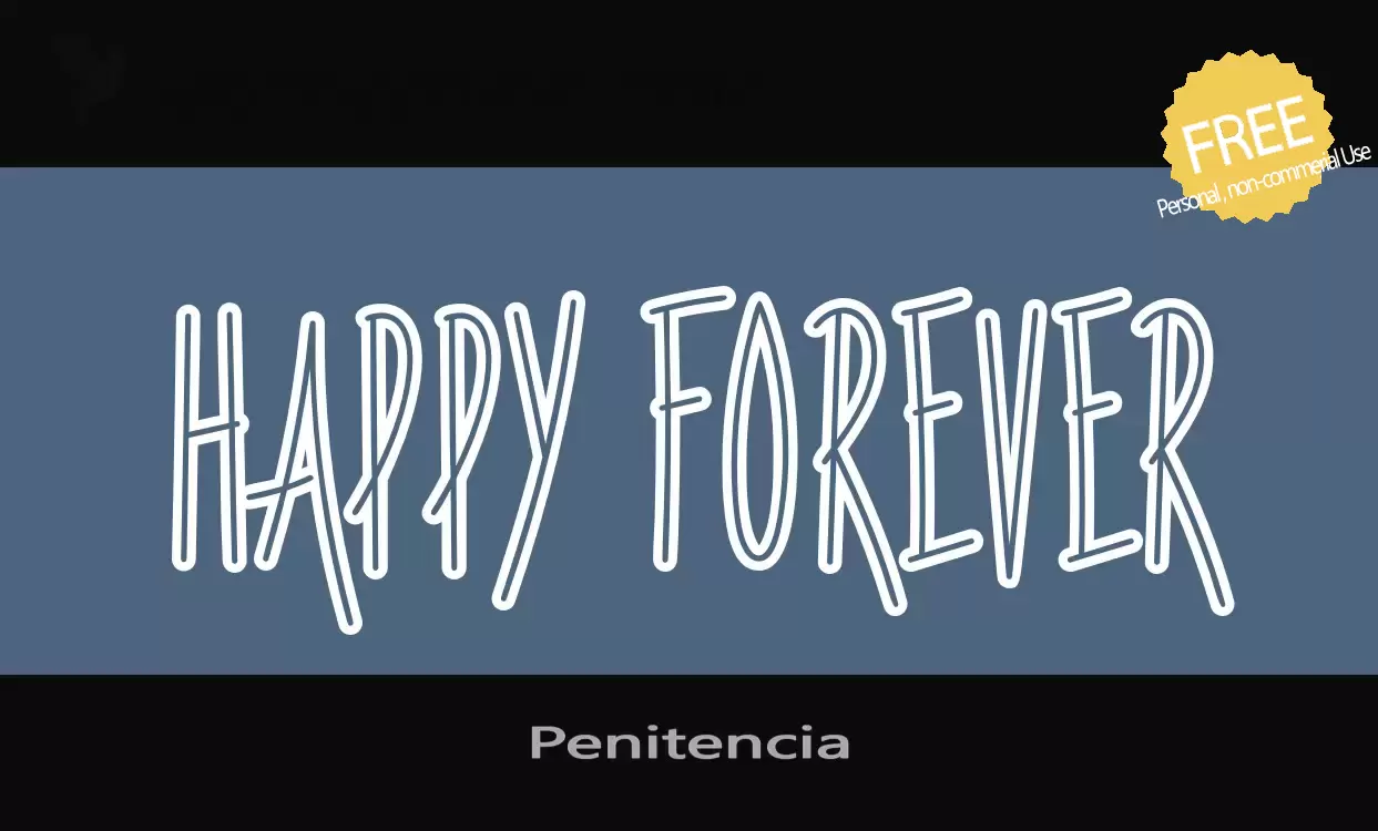 Font Sample of Penitencia