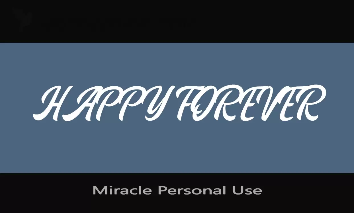 Font Sample of Miracle-Personal-Use