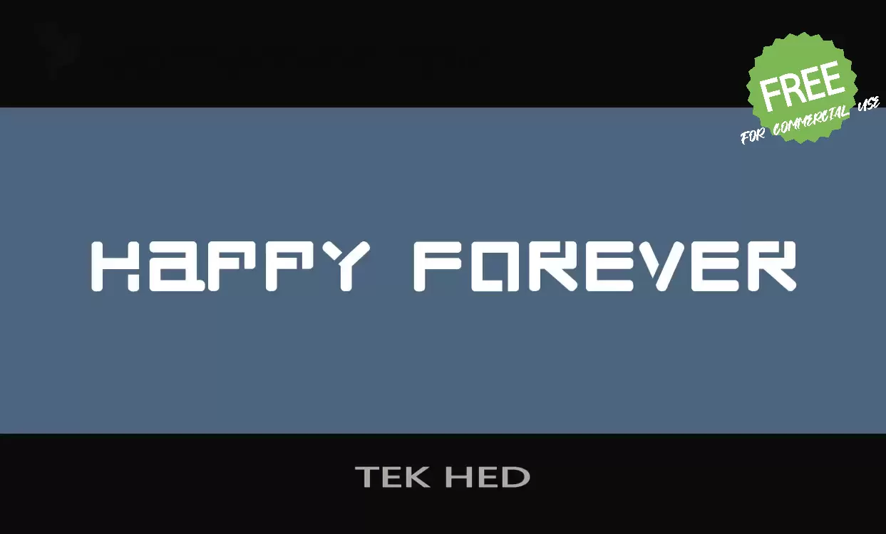 Font Sample of TEK-HED