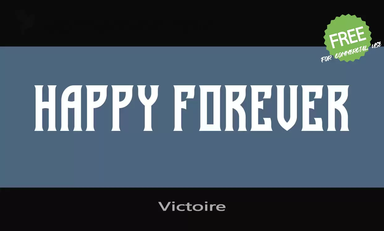 Font Sample of Victoire