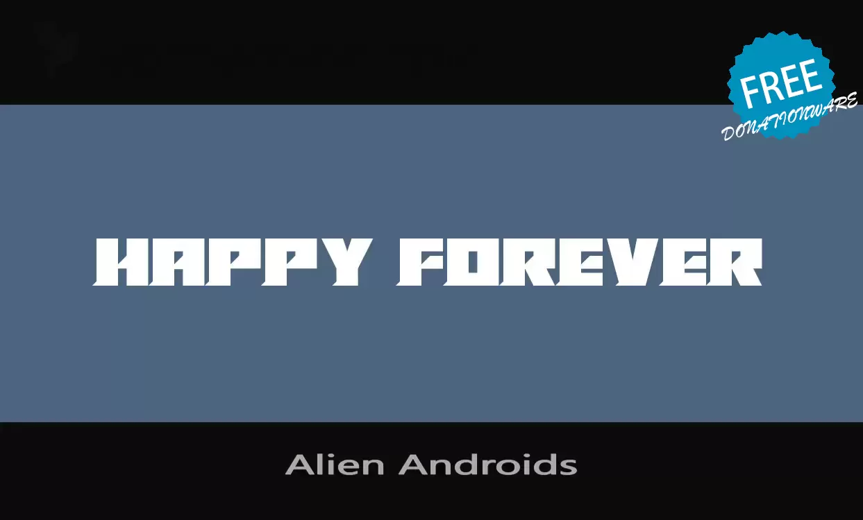 Font Sample of Alien-Androids