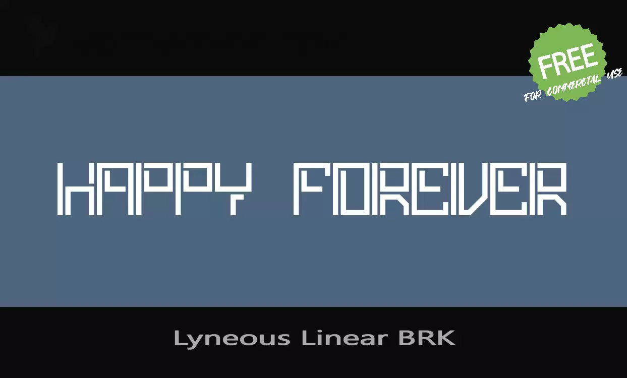 「Lyneous Linear BRK」字体效果图