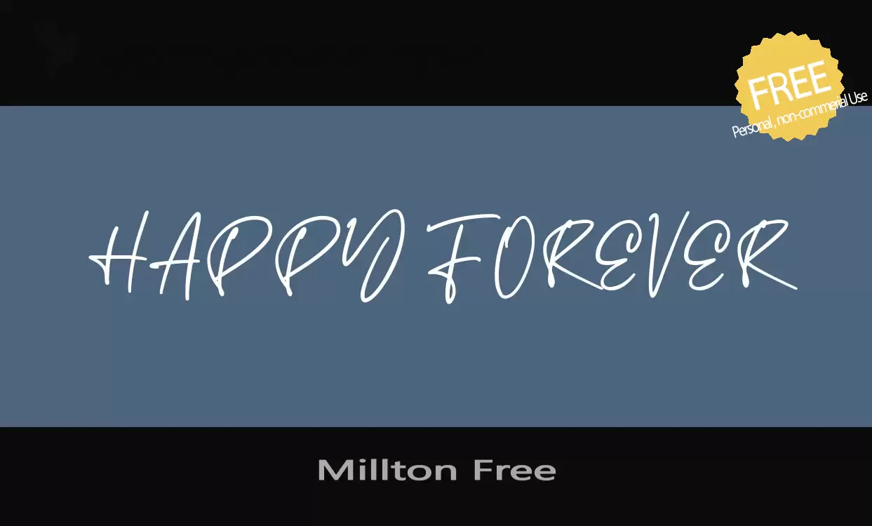 Font Sample of Millton-Free