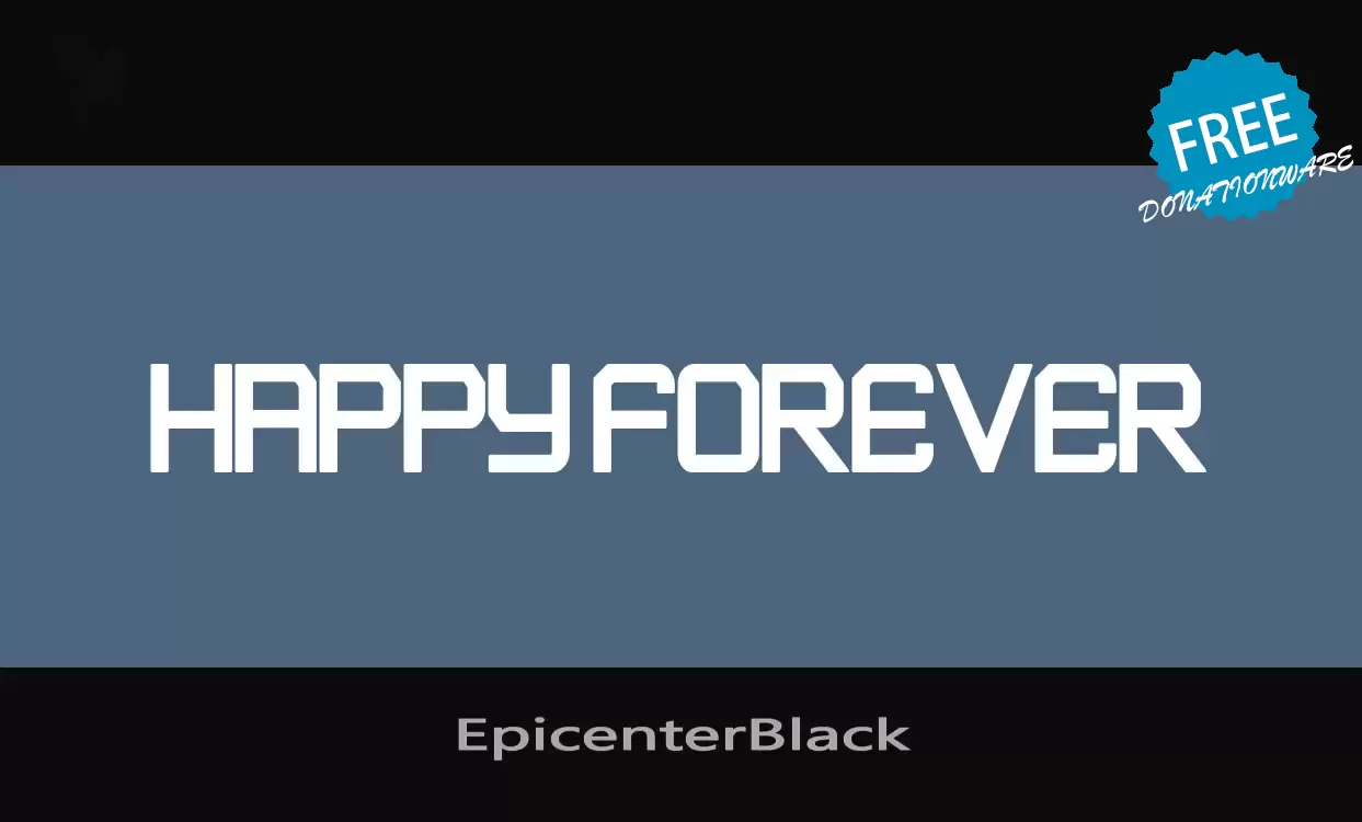 Font Sample of EpicenterBlack