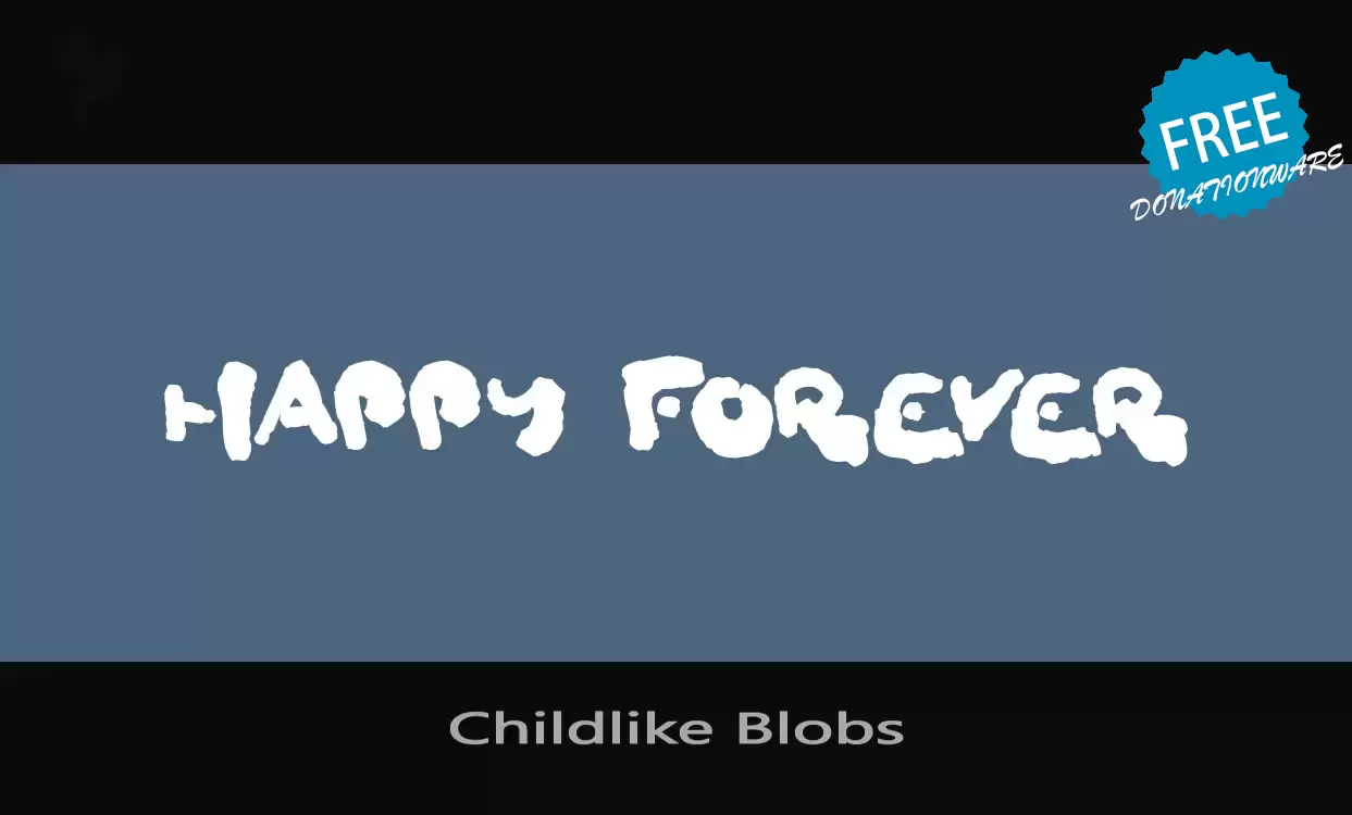 Font Sample of Childlike-Blobs