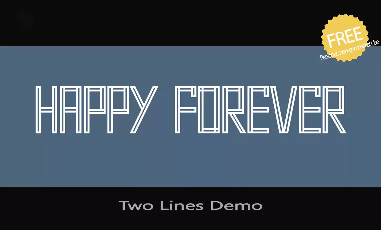 Font Sample of Two-Lines-Demo