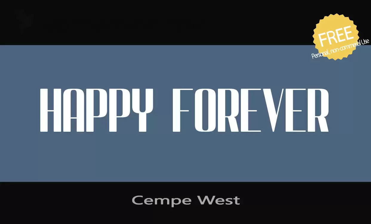 Font Sample of Cempe-West