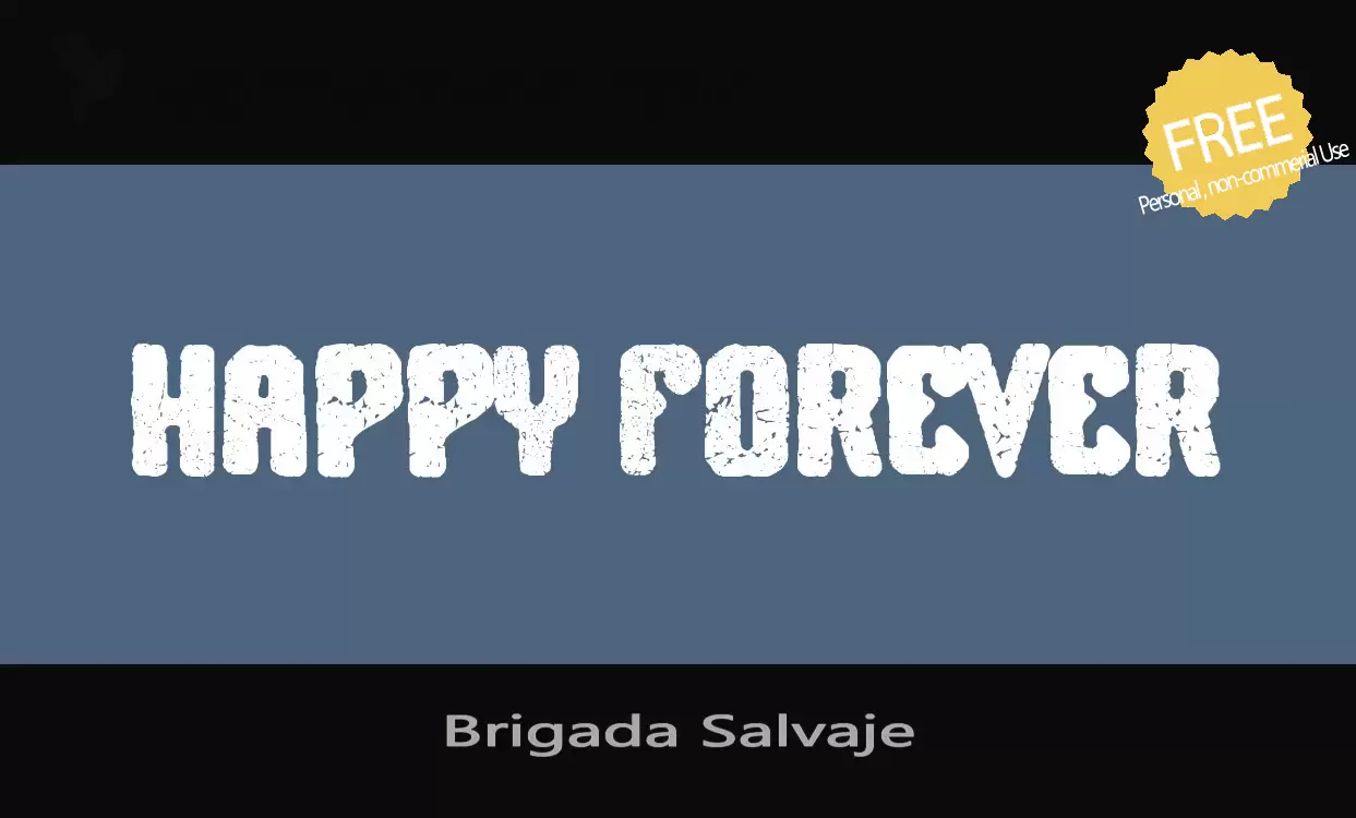 Font Sample of Brigada-Salvaje