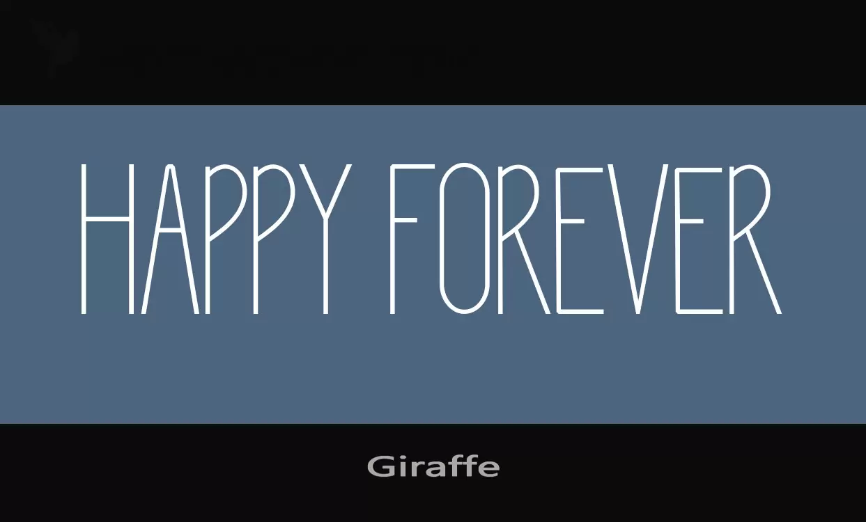 Font Sample of Giraffe