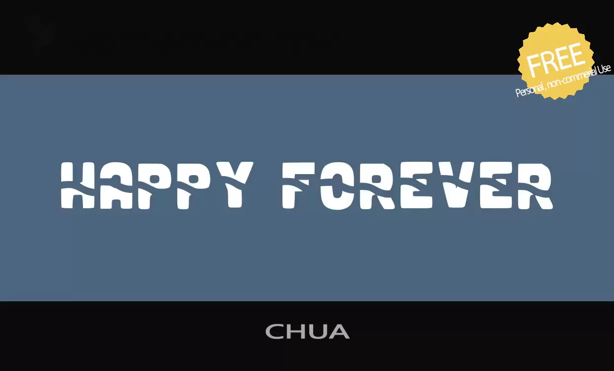 Font Sample of CHUA