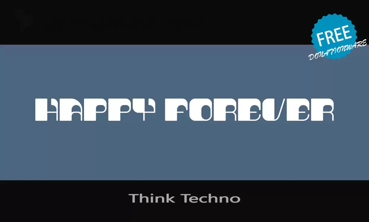 Font Sample of Think-Techno