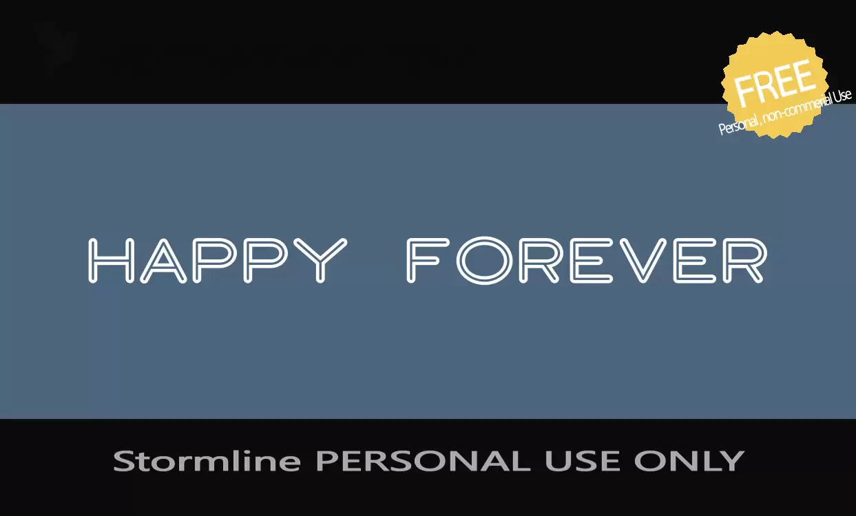 Font Sample of Stormline-PERSONAL-USE-ONLY