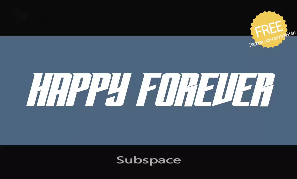 Font Sample of Subspace