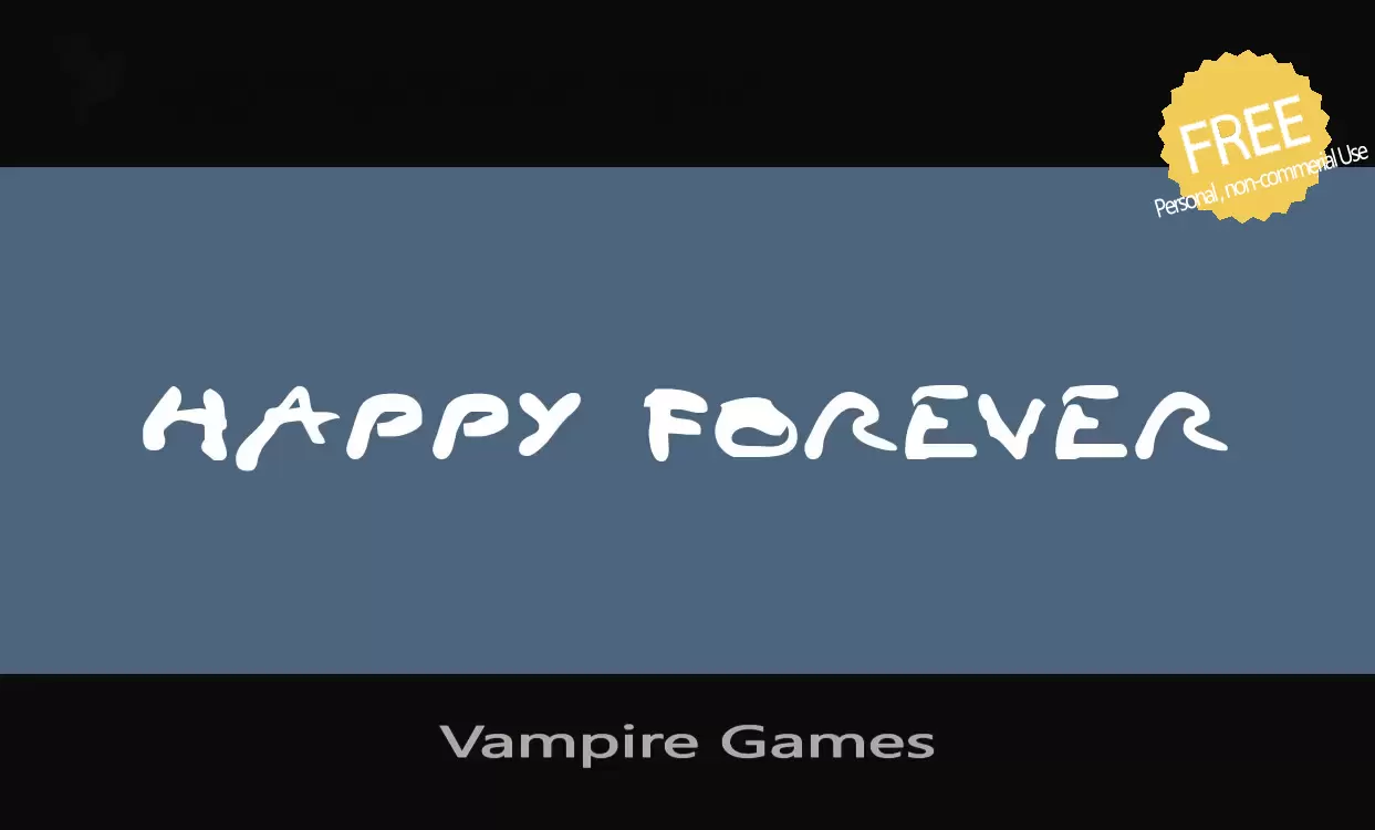 Font Sample of Vampire-Games