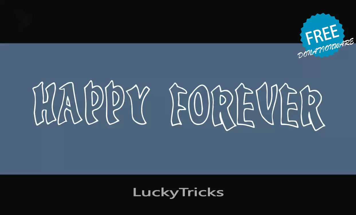 「LuckyTricks」字体效果图