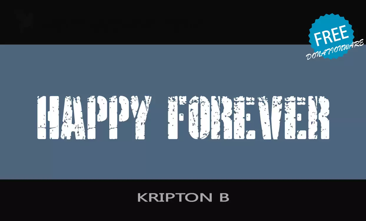 Font Sample of KRIPTON-B