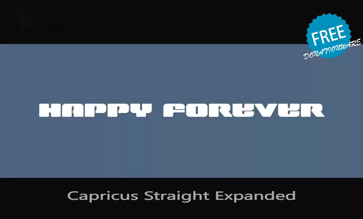 「Capricus-Straight-Expanded」字体效果图