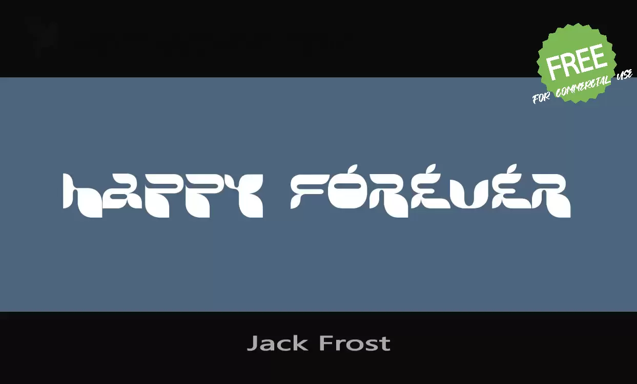 「Jack Frost」字体效果图