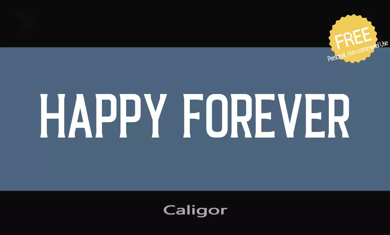 Font Sample of Caligor