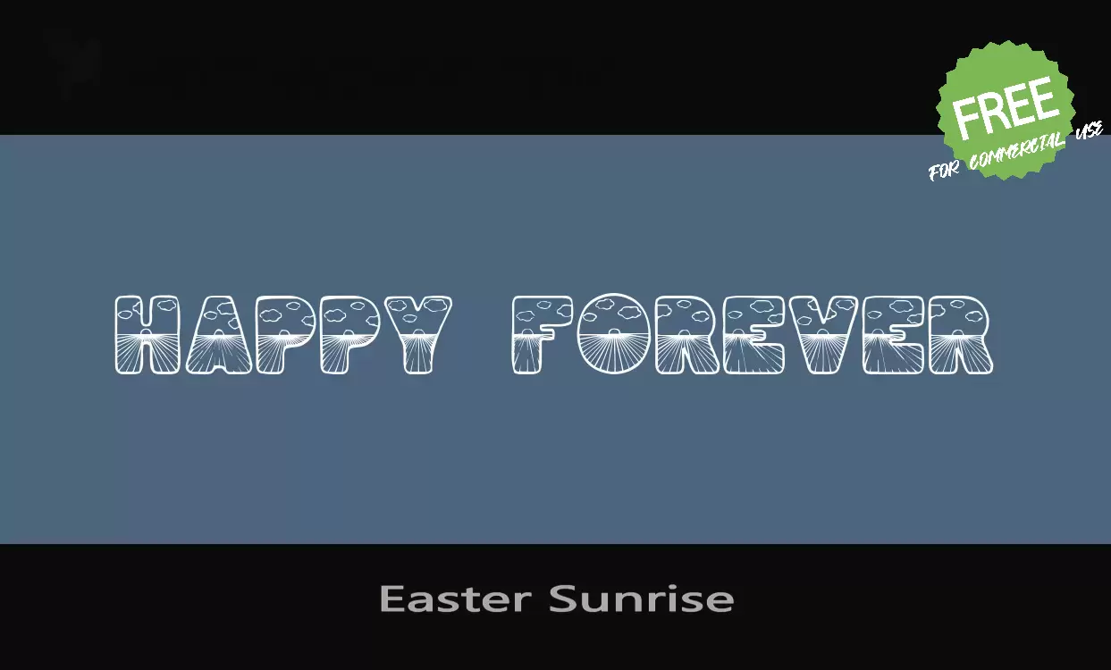 「Easter Sunrise」字体效果图