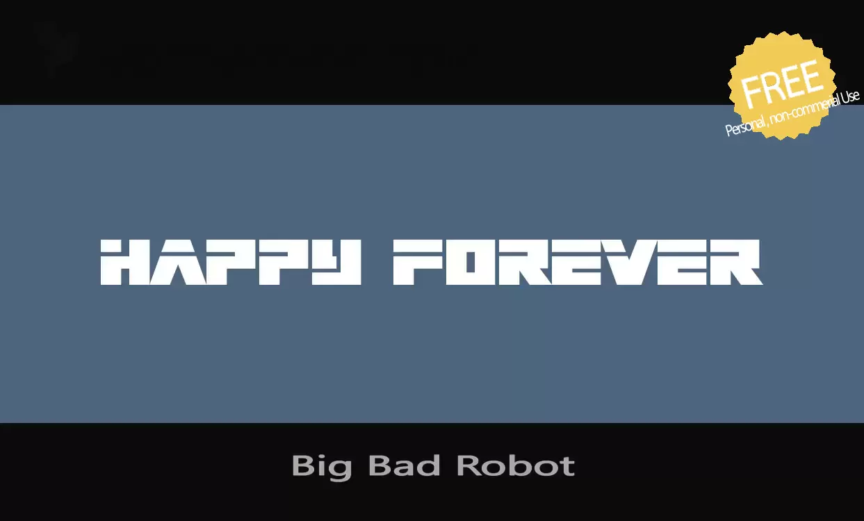 「Big-Bad-Robot」字体效果图