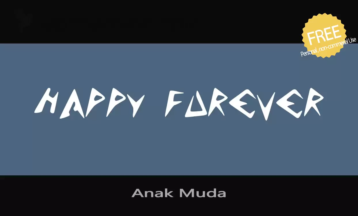 Font Sample of Anak-Muda