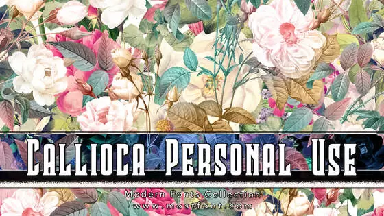 「Callioca-Personal-Use」字体排版样式