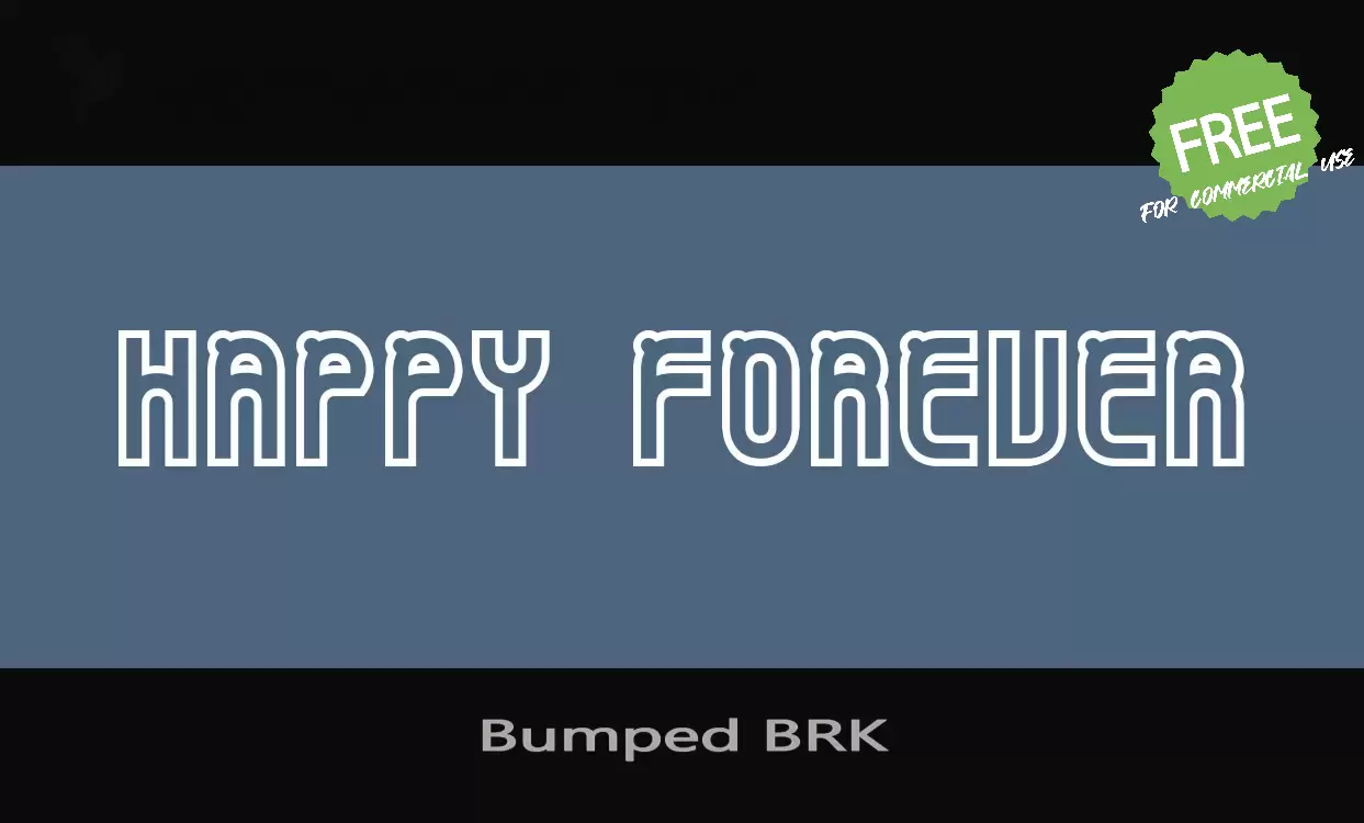 Font Sample of Bumped-BRK