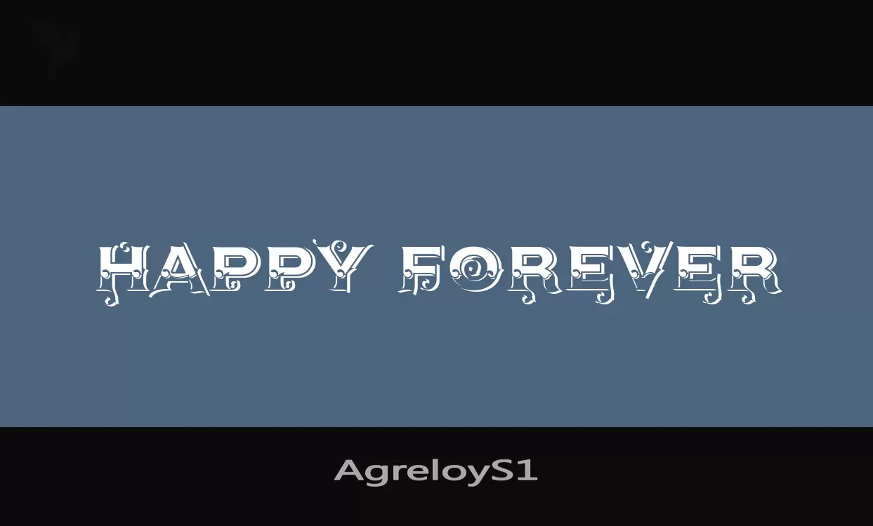 Font Sample of AgreloyS1