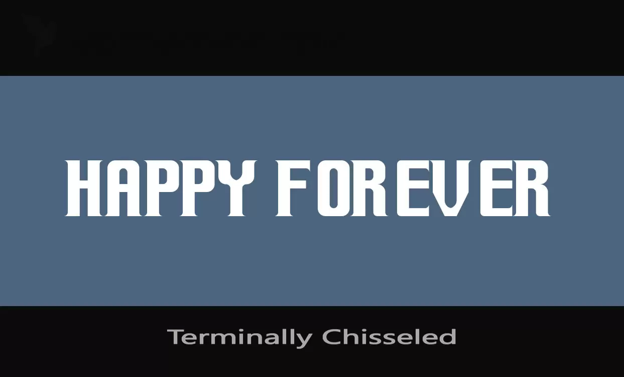 Font Sample of Terminally-Chisseled