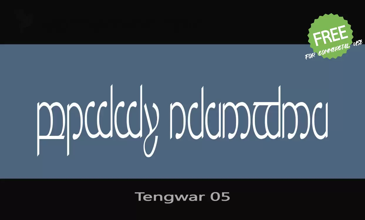 Font Sample of Tengwar-05