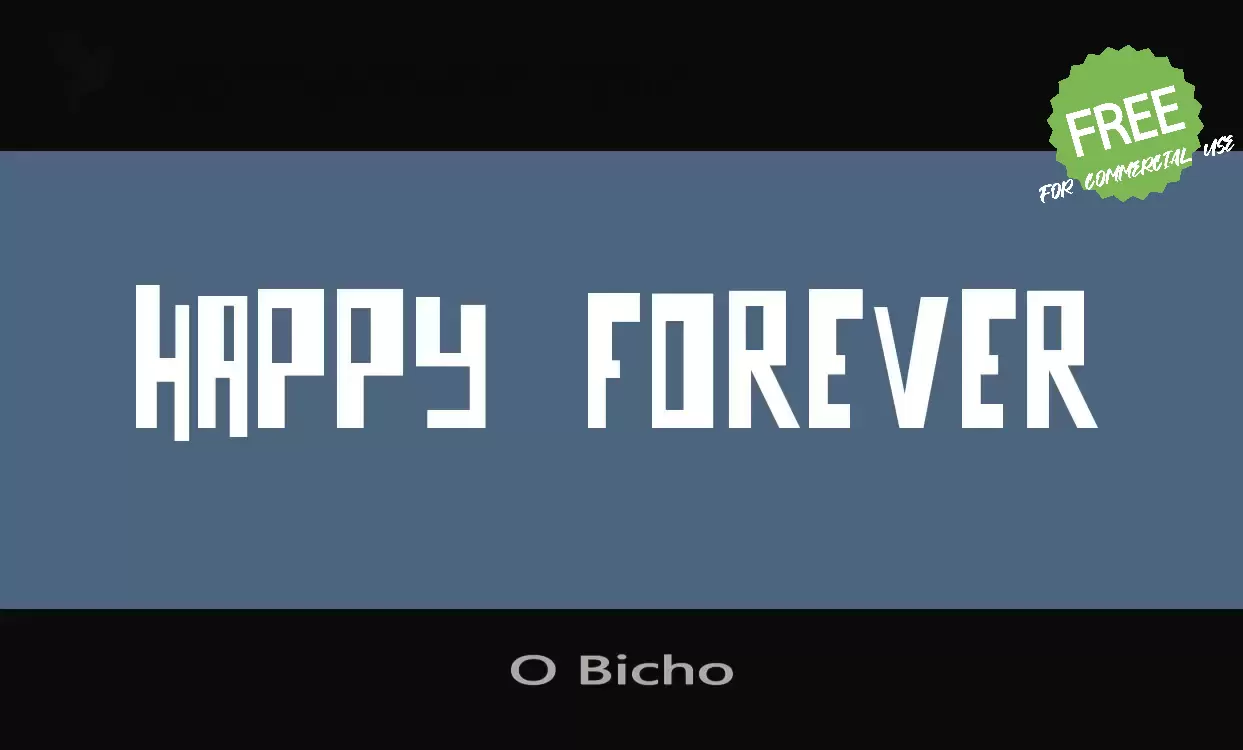 Font Sample of O-Bicho