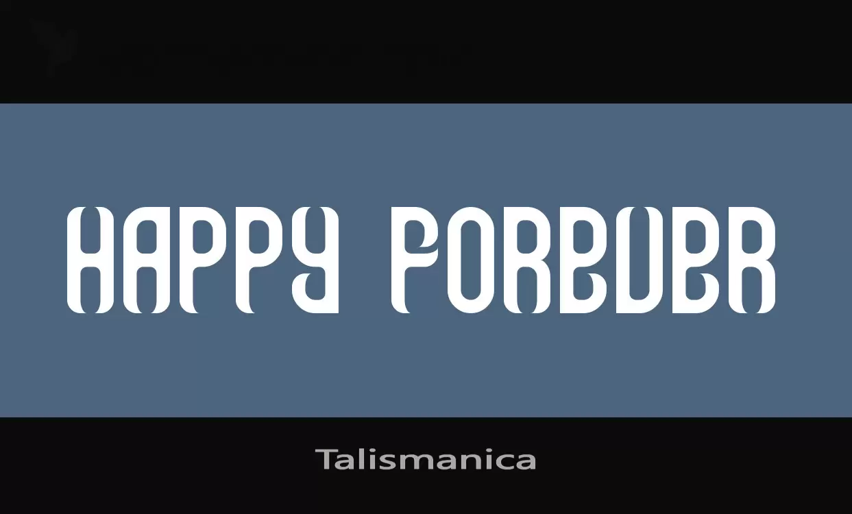 Font Sample of Talismanica