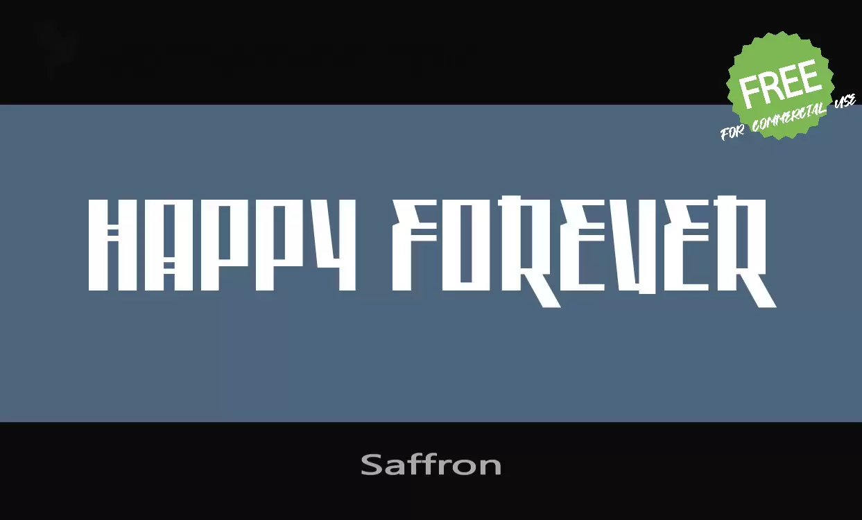 Font Sample of Saffron