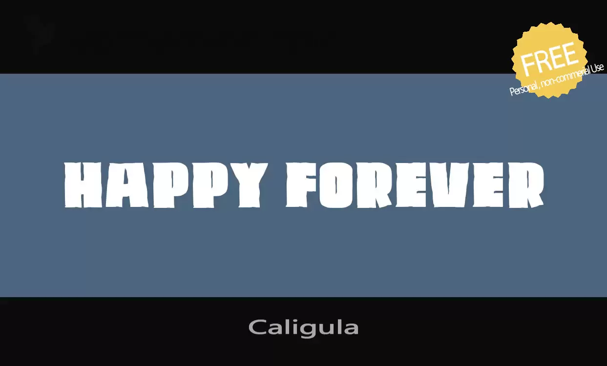 Font Sample of Caligula