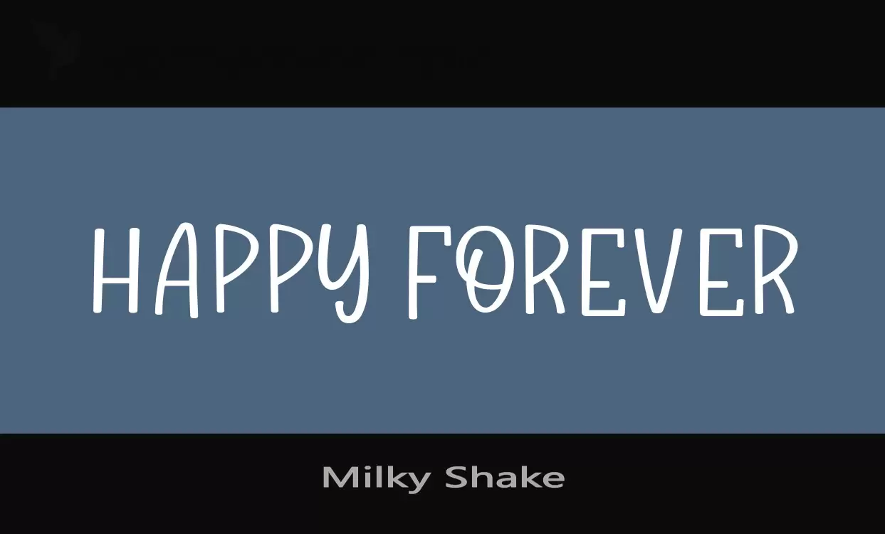 Font Sample of Milky-Shake