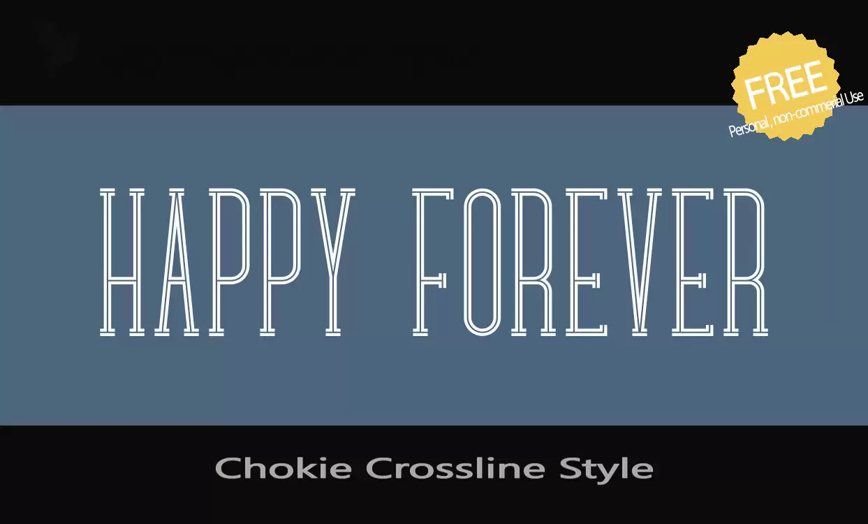 Font Sample of Chokie-Crossline-Style