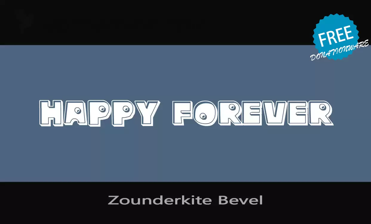 「Zounderkite-Bevel」字体效果图