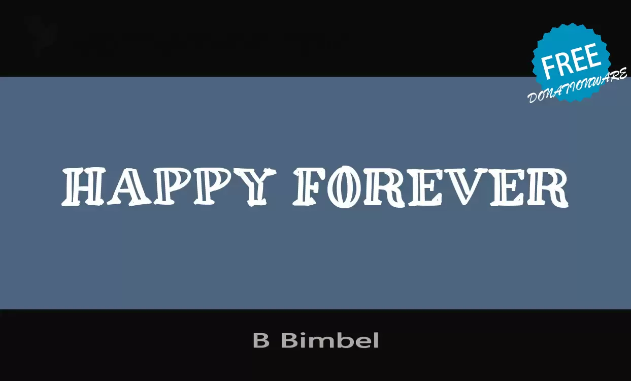 「B-Bimbel」字体效果图