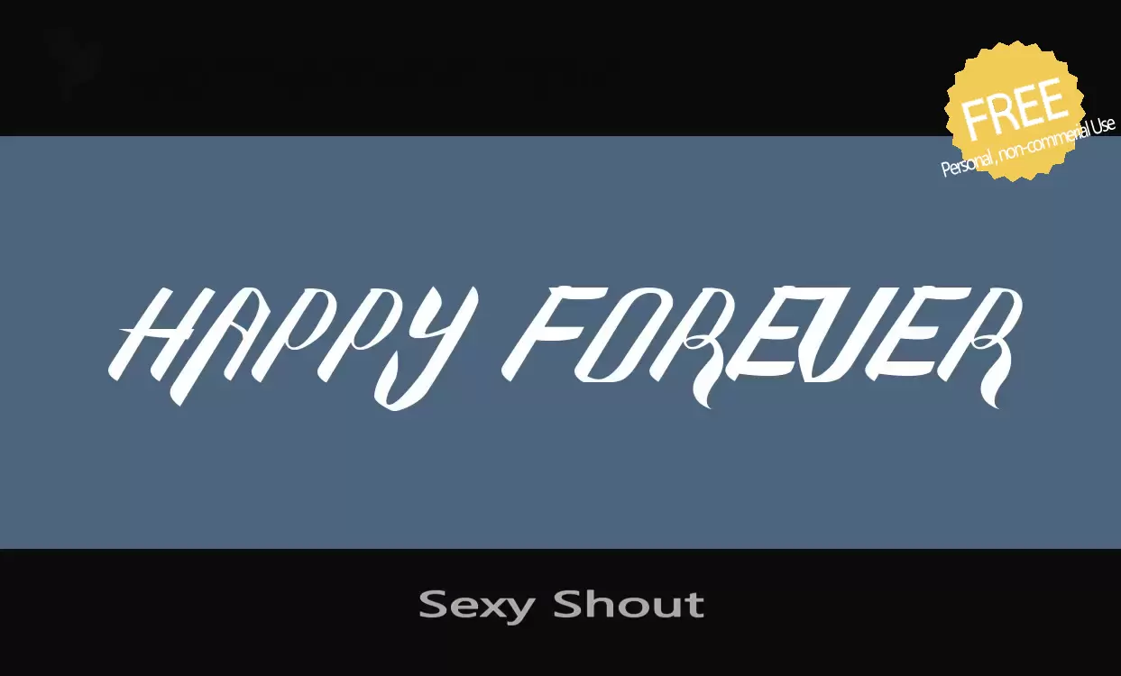 Font Sample of Sexy-Shout