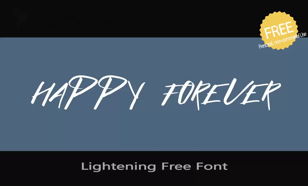 Font Sample of Lightening-Free-Font